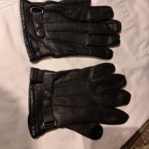 RUDSAK Men's Classic Black Leather Gloves